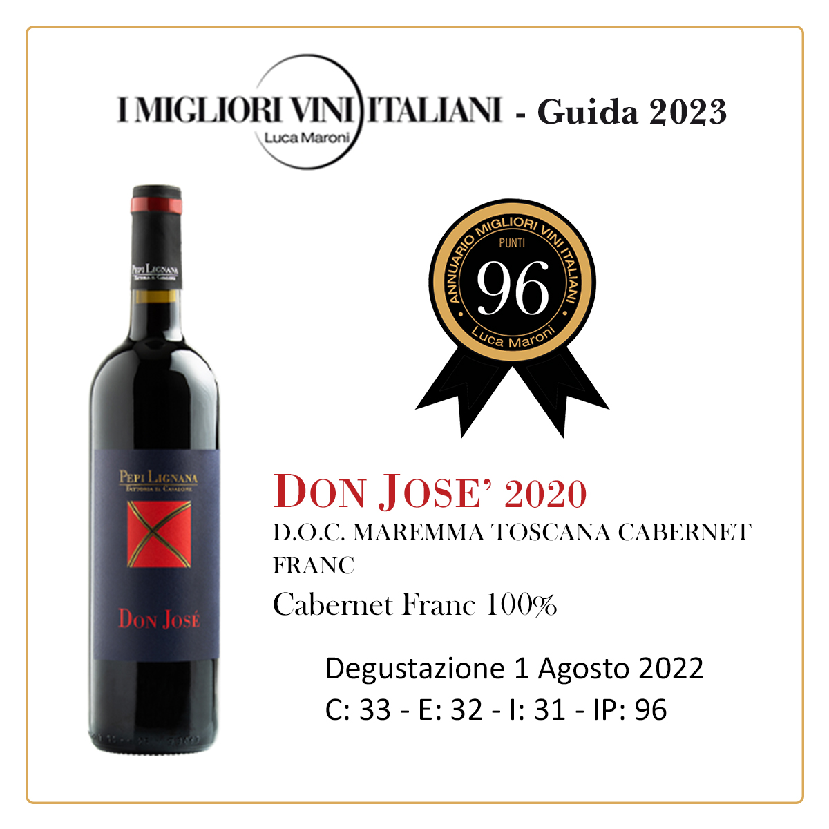 Luca Maroni Annuario Migliori Vini Guida 2023 Don Jos Pepi Lignana Wine